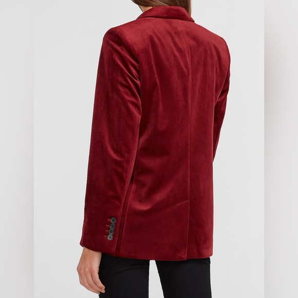 EXPRESS Double Breasted Velvet Blazer - Picture 2 of 8